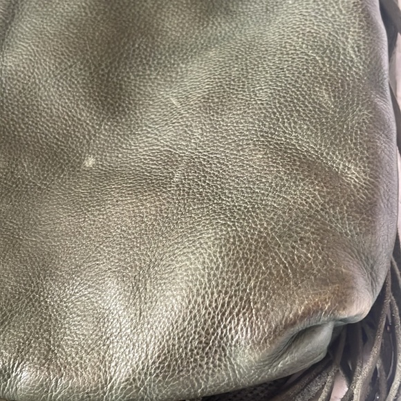 Free People Green Leather Fringe Shoulder/Crossbody Bag - Picture 5 of 11